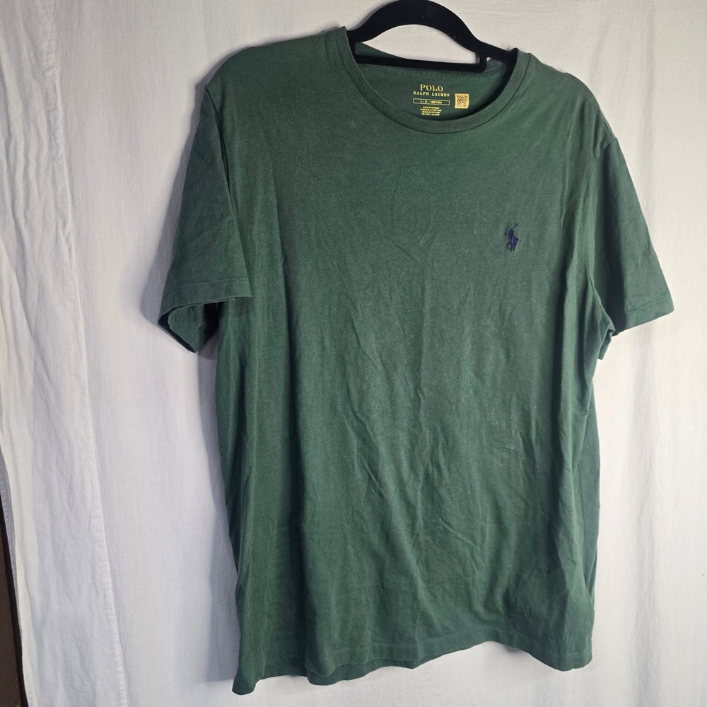 Polo Ralph Lauren T-Shirt Mens L Green Cotton Preppy Old Money Classic Fit Tee
